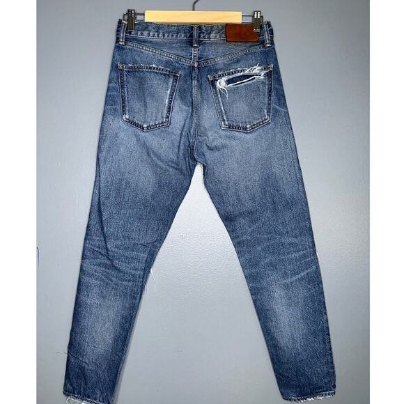 Moussy Latrobe Tapered Skinny Jeans Distressed Knee Medium Wash Blue Size 26 - Picture 6 of 9